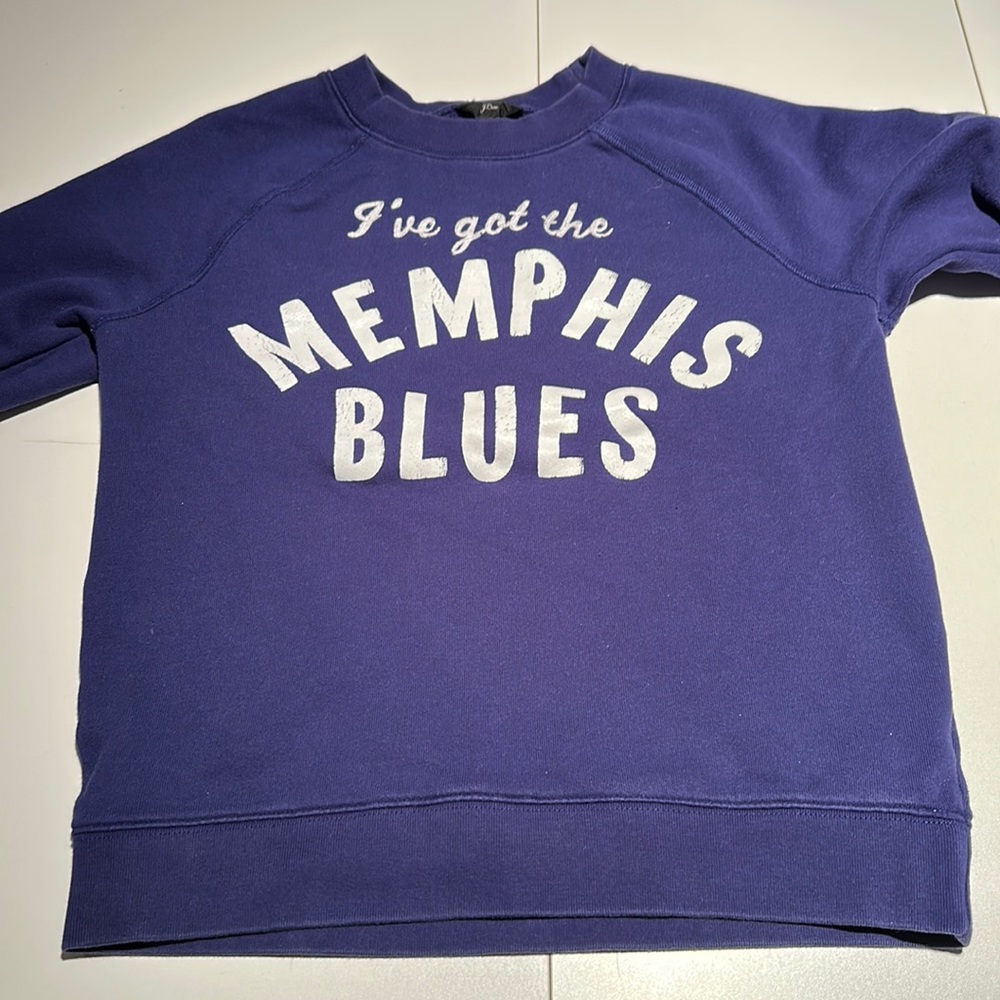 Women’s Blue  J Crew Long Sleeve Crewneck Sweatshirt sz S